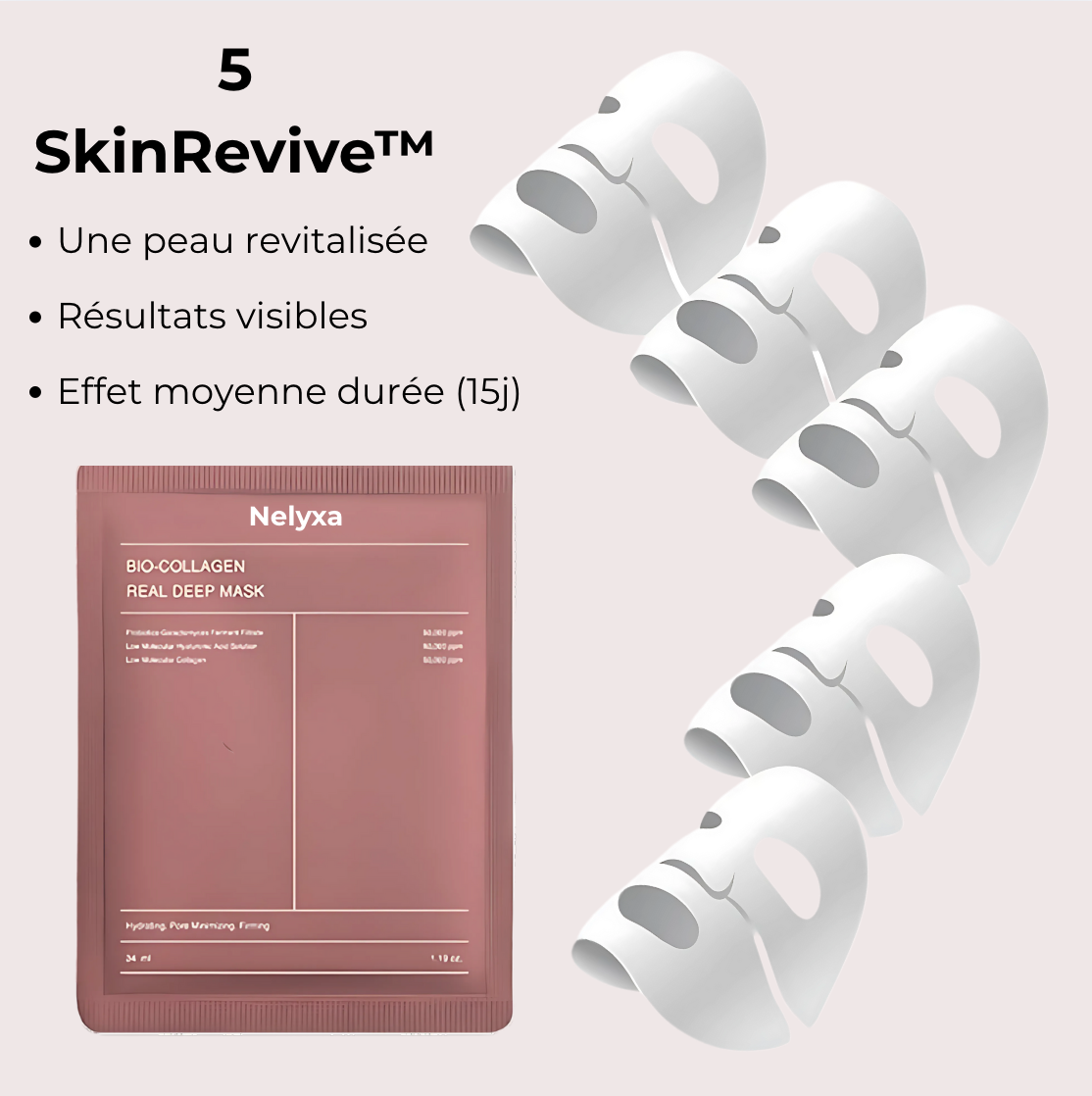 SkinRevive™ - Masque au Bio-Collagène